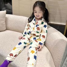 女童秋季睡衣套装女宝宝可爱长袖小兔子开衫儿童秋款家居服两件套