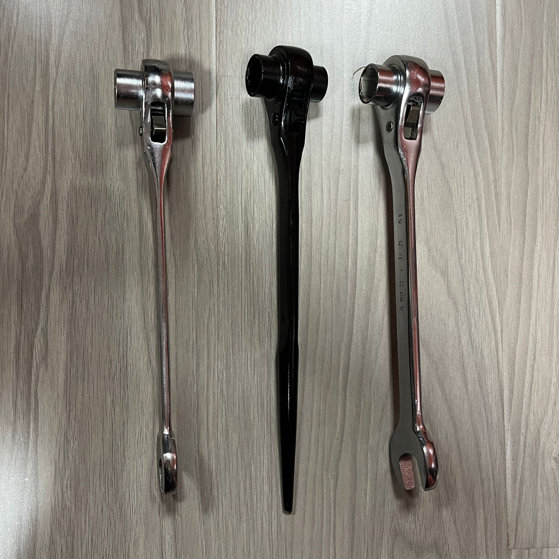 厂家供应扳手棘轮双向开口两用五金工具 架子工扳手尖尾棘轮扳手