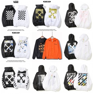 Off gradient arrow sun protection clothing for men and women couples ow fashion brand air conditioning shirt outdoor sports leisure hoodie light and light