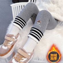 女童一体绒打底裤冬季儿童加绒加厚长裤宝宝保暖裤外穿奥粒绒棉裤