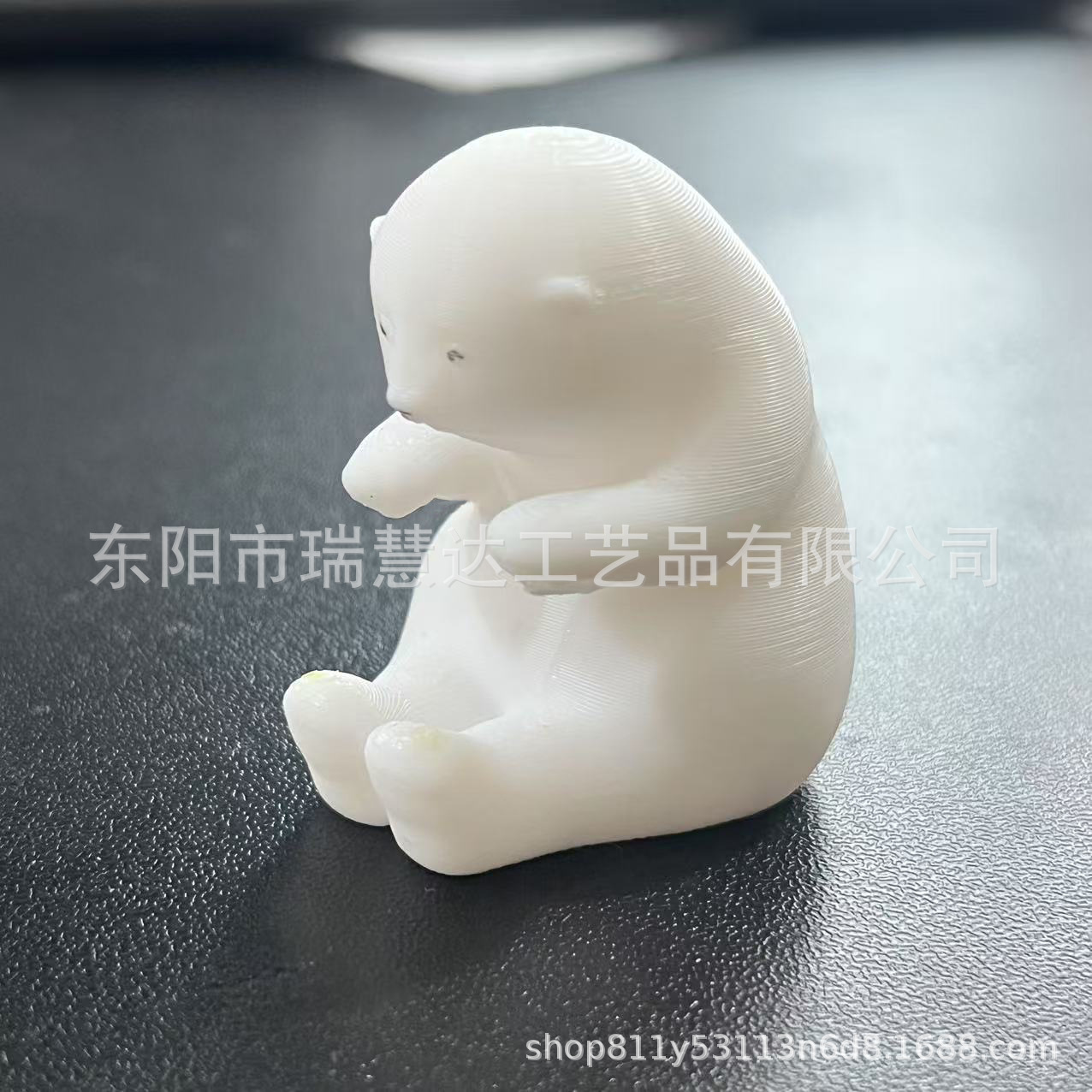 Nuevo producto transfronterizo Coder Bear Mini computadora estatua de oso oficina decoración de escritorio decoración de impresión 3d