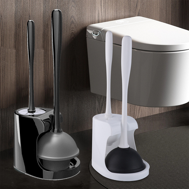 Toilet brush set Japanese silicone toilet plunger toilet long handle gap toilet cleaning brush household toilet cleaning brush