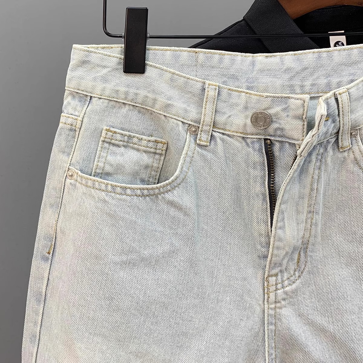 Herren Jeansshorts In Hellblau Stretch Denim Cargo Stil_voghion.com