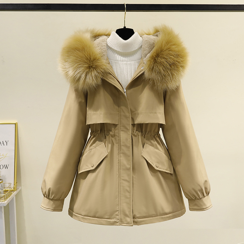 Women's Winter Coat Warm Thickened Cotton Jacket Medium Long Style_voghion.com