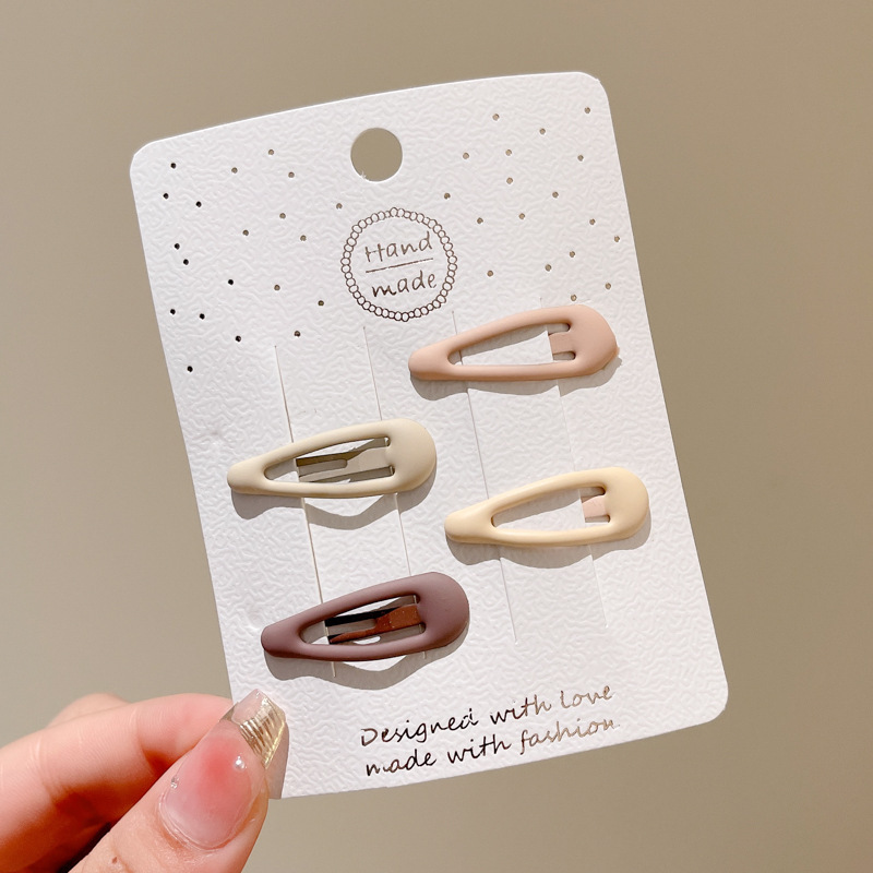 Horquilla de color dopamina, clip de pico de pato de cabello roto coreano femenino, horquilla de sentido avanzado y2k, clip lateral con flequillo, tocado