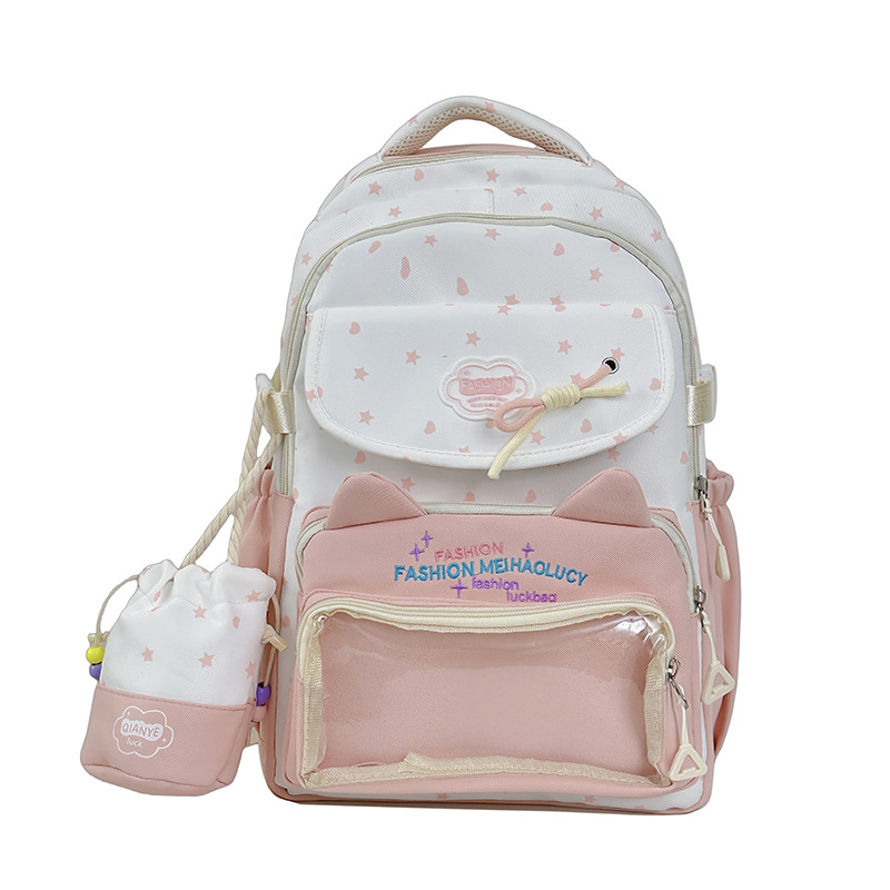 Mochila Escolar Juvenil de Nailon Impermeable y Ergonómica de Gran Capacidad para Escuela image 6