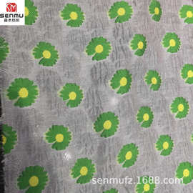 欧根纱提花面料 花朵锦涤纶布料色织条纹提花连衣裙礼服服装面料