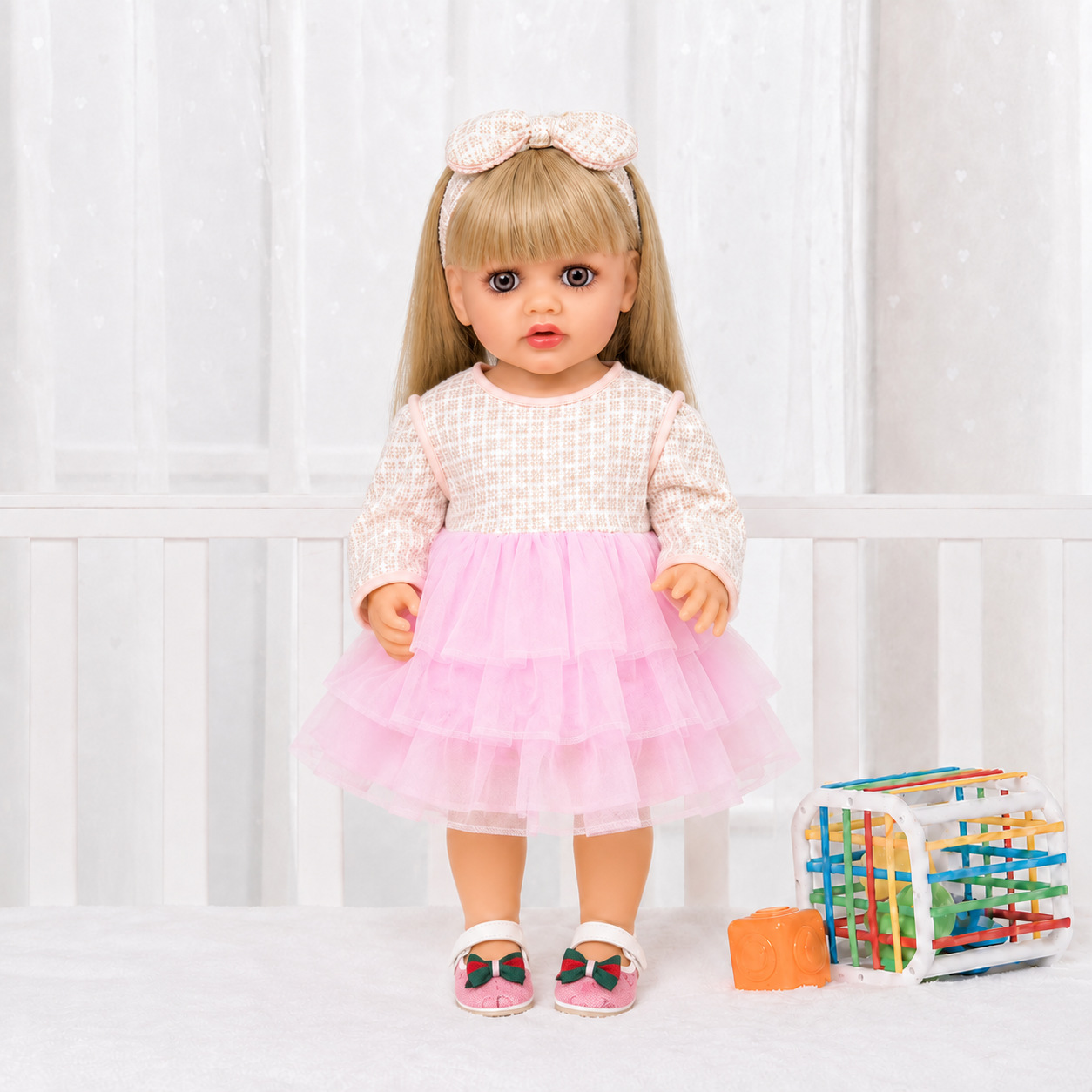 Muñeca Reborn Interactiva con Sensor Inteligente 40cm de Vinilo Multilingüe
