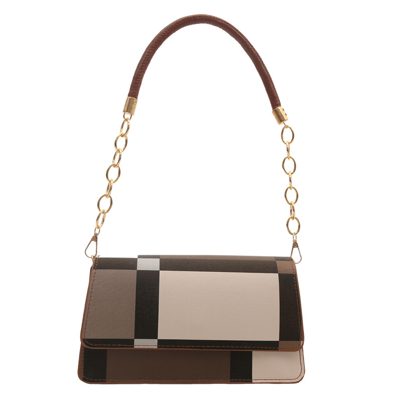 Moda popular color de contraste axila pequeño bolso cuadrado 2024 verano nuevo estilo coreano bolso de hombro bolso femenino estilo transfronterizo