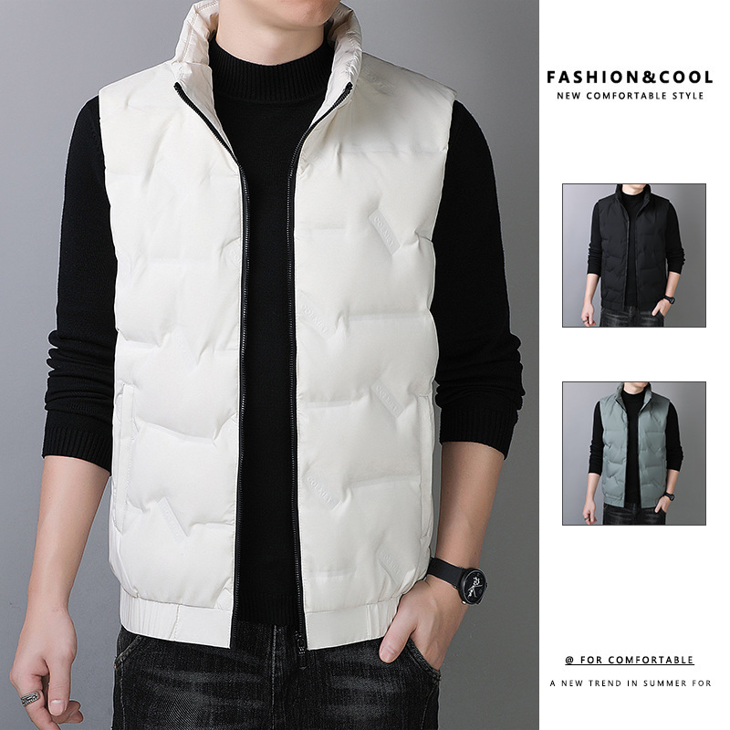 high quality Down Vest Men's 2024 New Autumn and Winter Warm Waistcoat Vest Vest Men's Outer Wear