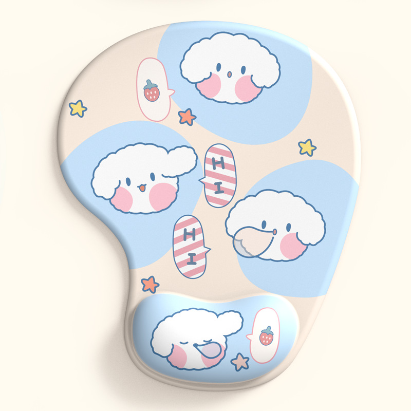 Alfombrilla de ratón almohadilla de muñeca de silicona tamaño pequeño lindo niños y niñas computadora de dibujos animados de Oficina Juego de mesa pad soporte de muñeca