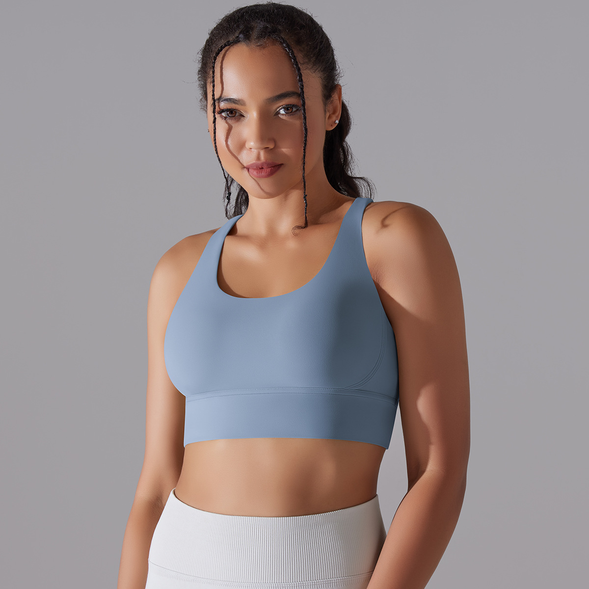 127g Weight Sleeveless Sleeve Length Nylon, Spandex Fabric Type Short Top Length Halter Crisscross Tank Tops Type Fitness, Yoga Occasion U Neck Neckline Solid Color Pattern Sports Style Sports Solid Color Nylon Spandex U Neck Active Tops Halter Crisscross Tank 86