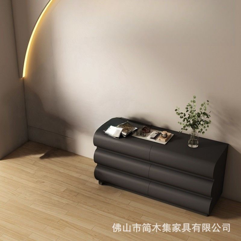 無垢材塗装ドレッシングテーブル収納キャビネットチェスト一体型寝室わびさびスタイルシンプルベッドサイド伸縮ドレッシングテーブル組み合わせ|undefined