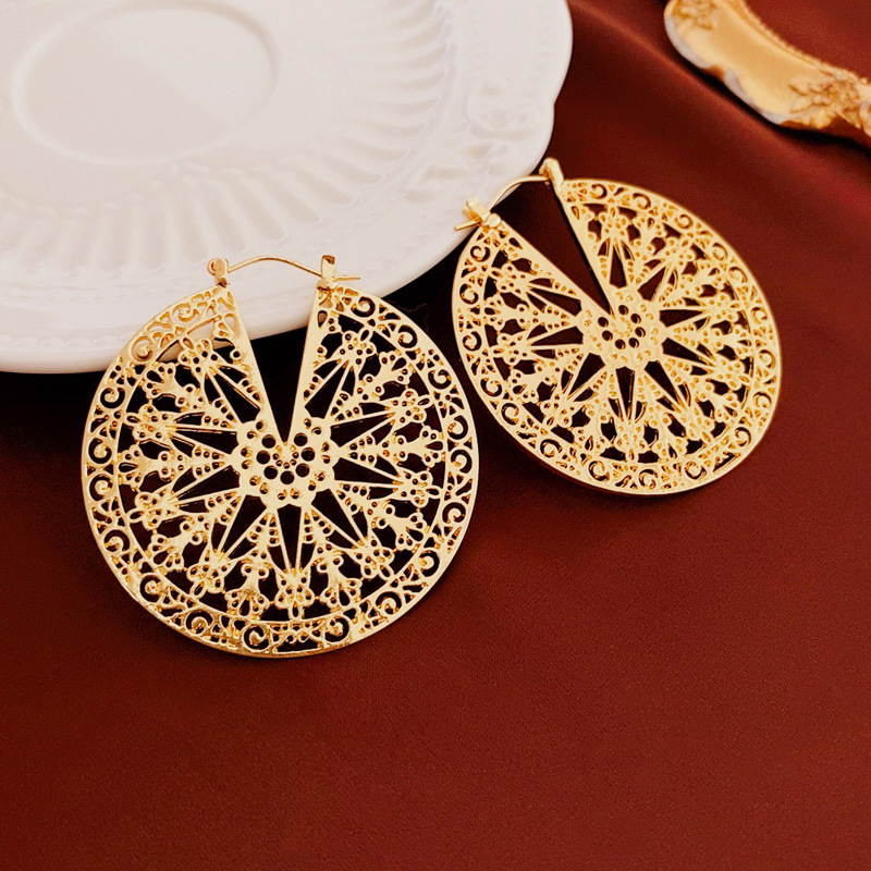 Geometric Pattern 1 Pair Elegant Vintage Style Geometric Plating Alloy Drop Earrings