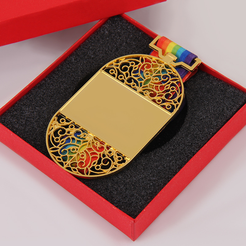 Medalla con flores talladas en relieve para eventos deportivos, placas de metal doradas, plateadas y de bronce para escuelas, medallas conmemorativas, placas de bronce metálicas.