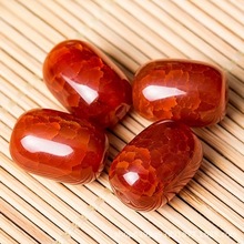 冰花红龙纹玛瑙散珠 顶珠桶珠隔珠星月菩提配件材料