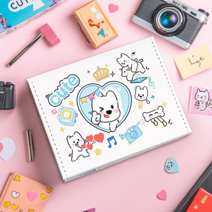 Cartoon Puppy Star-Chasing Card Box Star Card Storage Album Photo Album Original Line Puppy Flip Storage Box