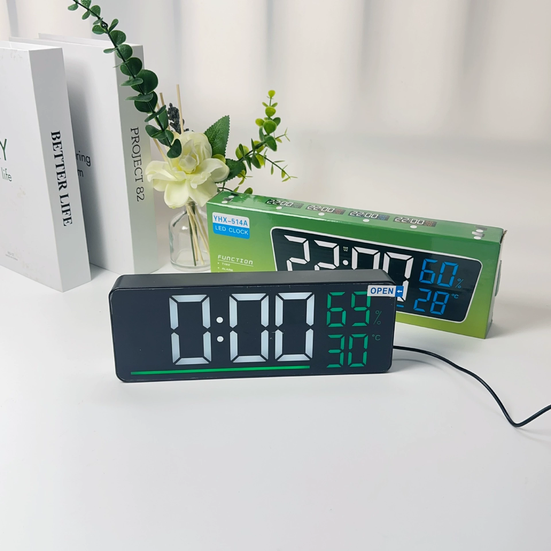 Креативные многофункциональные светодиодные электронные часы минималистичный большой экран часы с несколькими группами будильников студенческие часы оптом