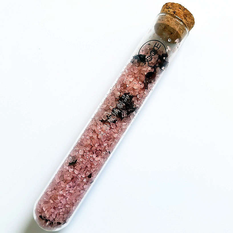 50克透明试管 玻璃试管配木塞 用于玫瑰干花浴盐 泡澡泡脚浴盐管