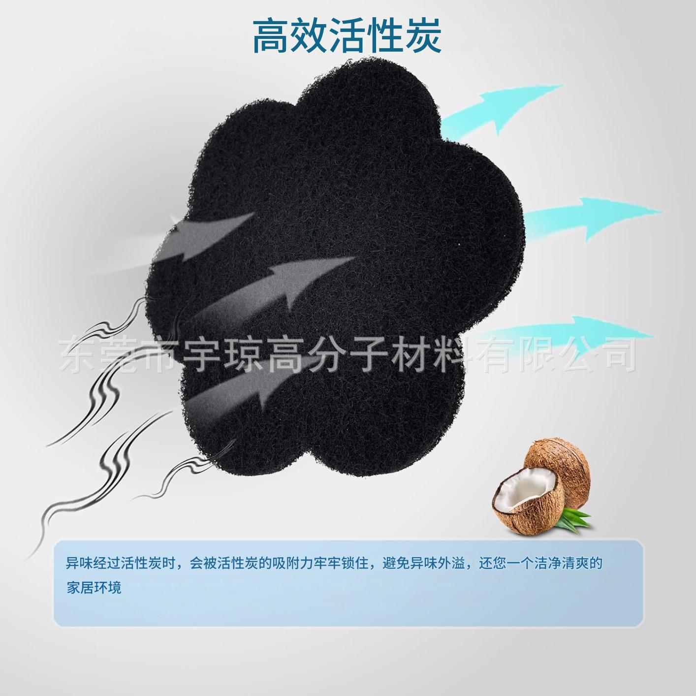 亚马逊通用粘性垃圾桶吸味过滤器吸收活性炭净化除臭剂台面回收箱