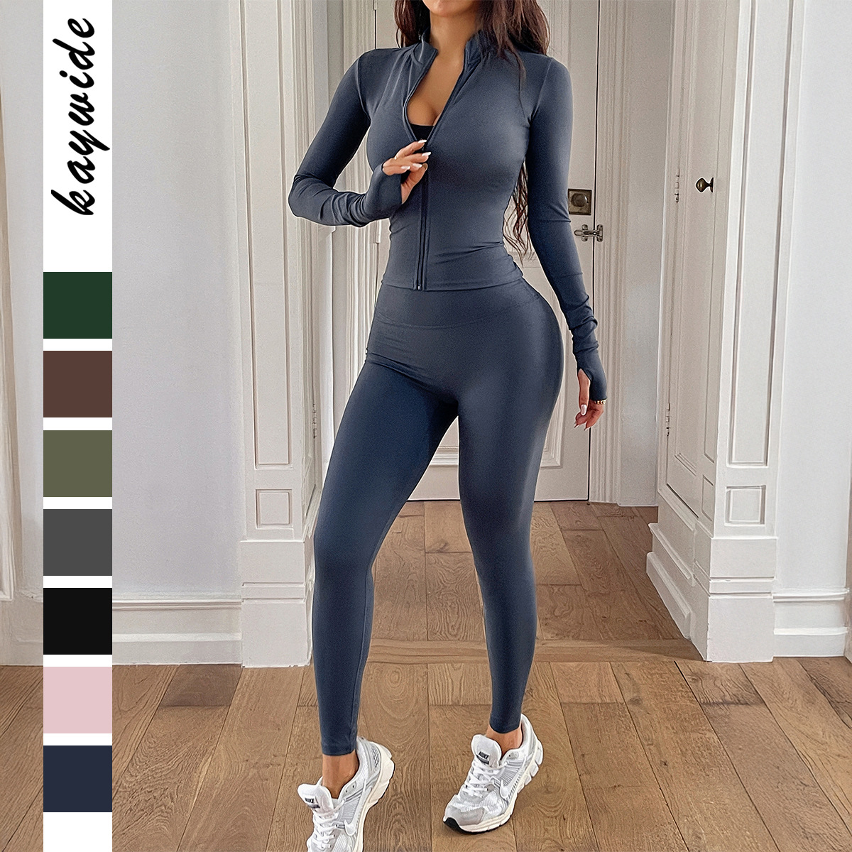 Diyun Cross-Border European and American Sports Style Fitness Tops Yoga Pants Suit Women's Clothing 2025 Autumn and Winter Amazon Independent Station