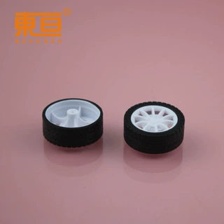 XJ302AH新白 包胶车轮 橡胶车轮 玩具车轮 工艺改良款 玩具配件