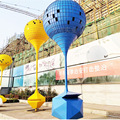 方圳户外广场不锈钢大型热气球雕塑商场园林景区美陈装饰定制