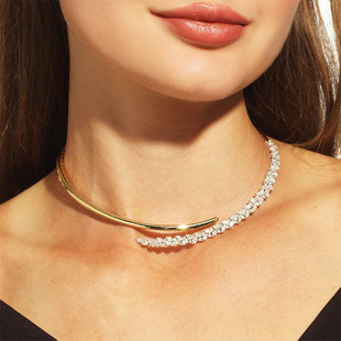 New Leaf Necklace Simple Zircon Clavicle Chain Versatile Floral Necklace Women's Necklace