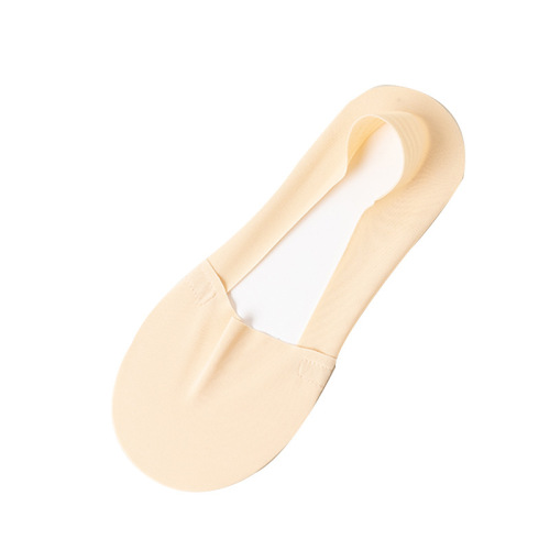New style women's socks, casual and comfortable, shallow mouth silicone anti-slip, towel bottom breathable and sweat-absorbent, invisible socks 