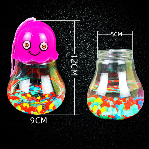 Stall Portable Mini Fish Tank Children's QQ Bottle Turtle Bottle Jellyfish Bottle Transparent Small Fish Bottle Betta Cup for Bazaar
