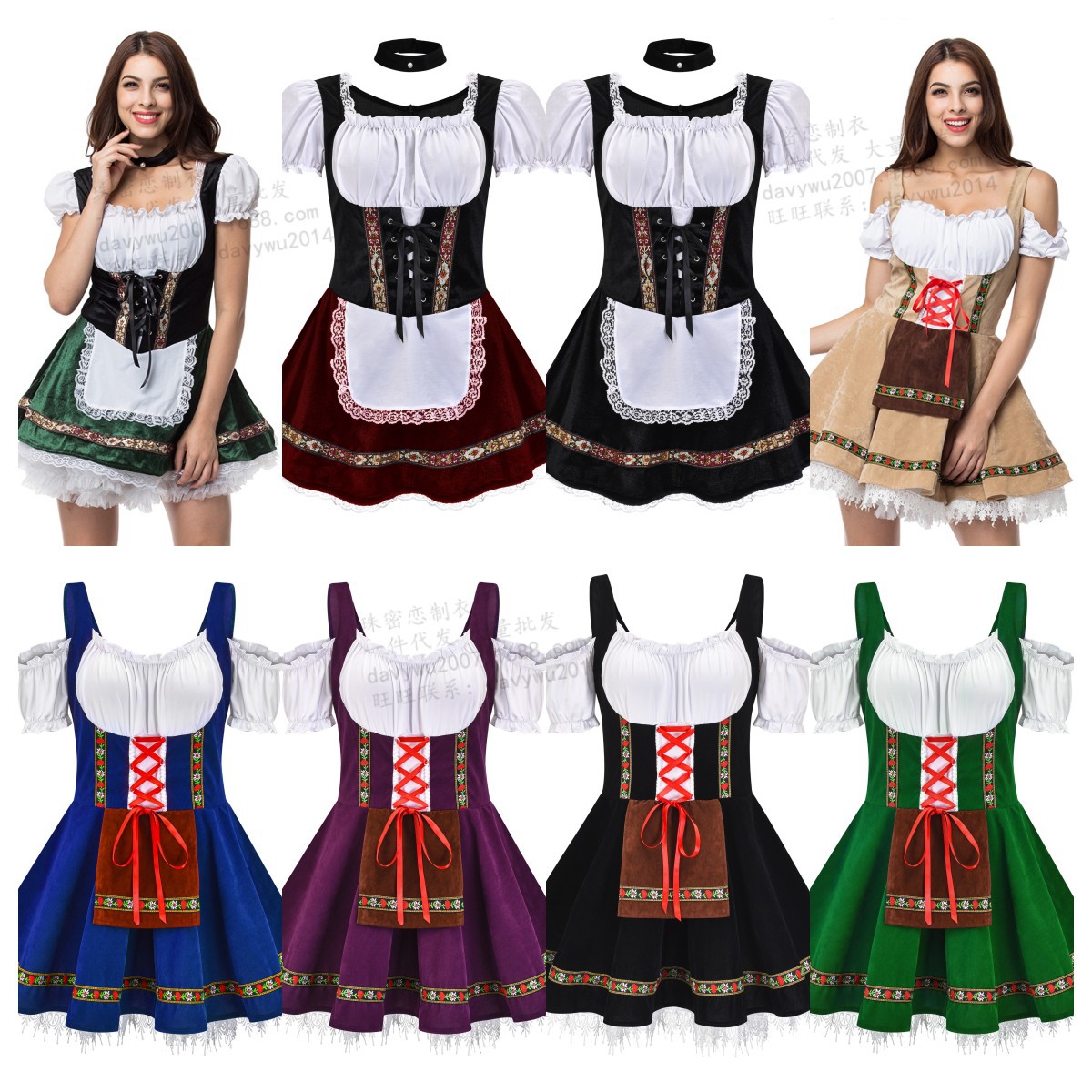 New style photo shoot Halloween beer girl dress shaping stage performance costume female servant dress