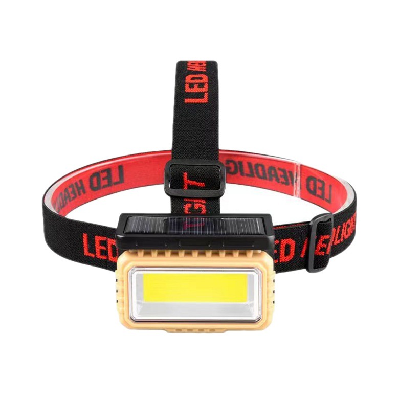 Faro de inducción transfronterizo carga solar Reflector lámpara de minero montada en la cabeza lámpara de pesca al aire libre camping noche faro