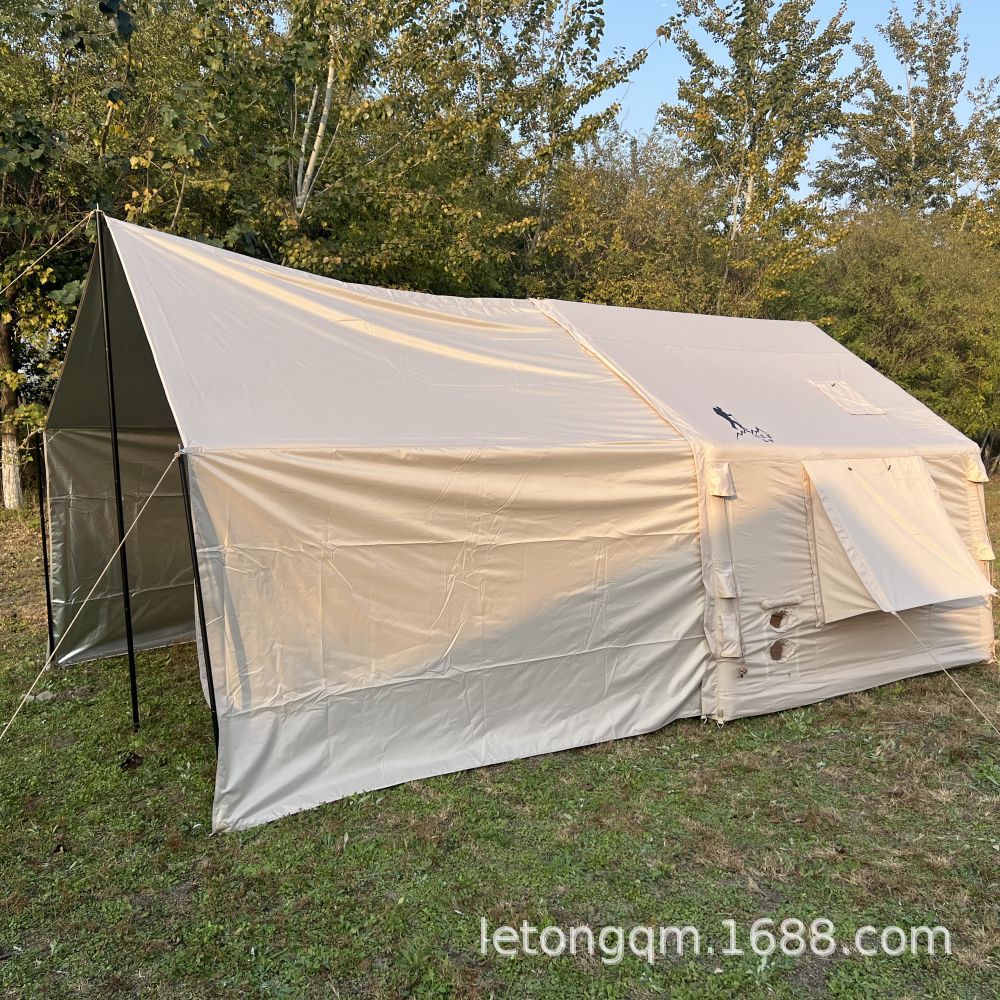 Camping al aire libre carpa inflable camping al aire libre espeso, impermeable y a prueba de viento, columna de aire integrada, fácil, portátil y sin instalación