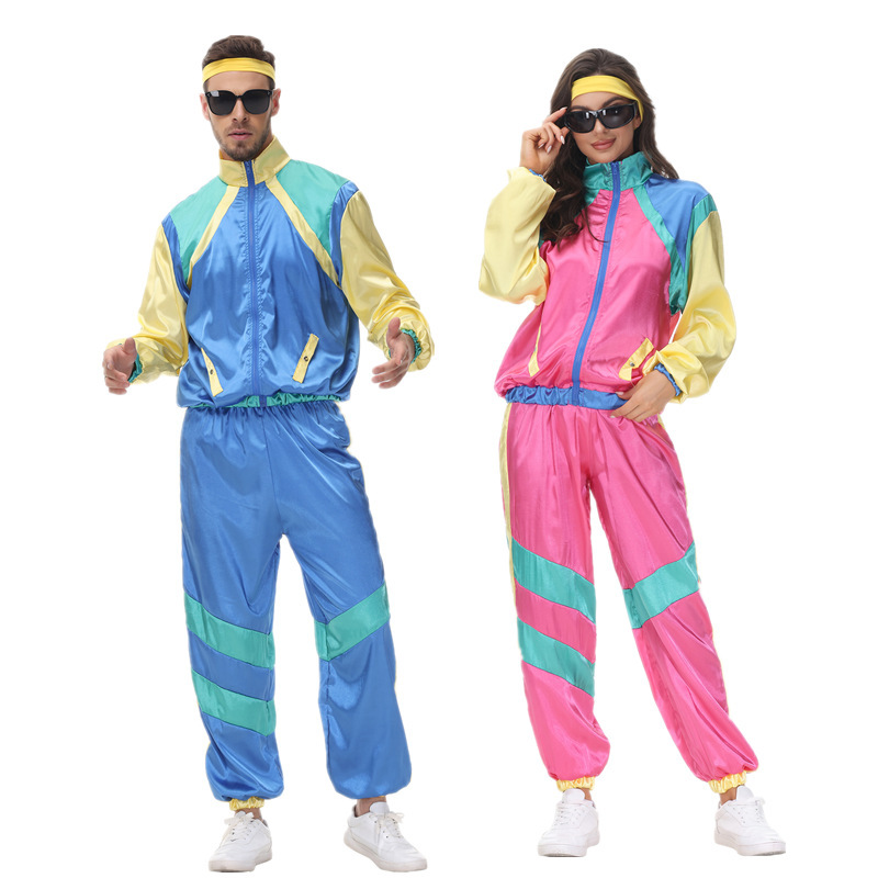 Halloween Couple European and American Retro 70 s Hip Hop Rock Music Opera Stage Costume Wholesale