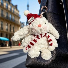 かわいい耳のウサギのキーホルダーのペンダントの小さい清新な少女のカバンのペンダントのぬいぐるみのぬいぐるみの子供機の卸売り