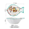 Jingdezhen ceramic tableware fish plate home plate bone porcelain house steamed fish plate large steamed fish sushi plate