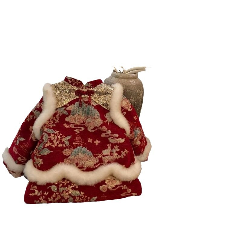 Año Nuevo vestidos de otoño y invierno vestidos de aniversario de las niñas y niñas vestidos de Año Nuevo vestidos de vestidos de Año Nuevo