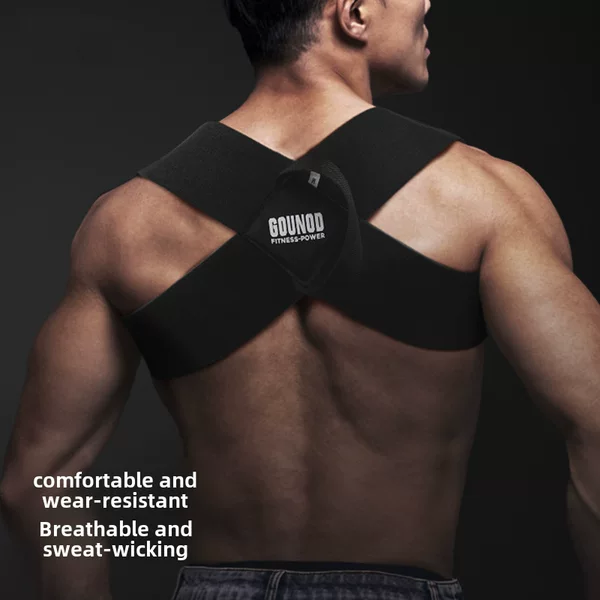 Sports Shoulder Strap Training Auxiliary Belt Bench Press Shoulder Training Belt Push Chest Straight Back Correction Belt Men and Women Open Shoulders