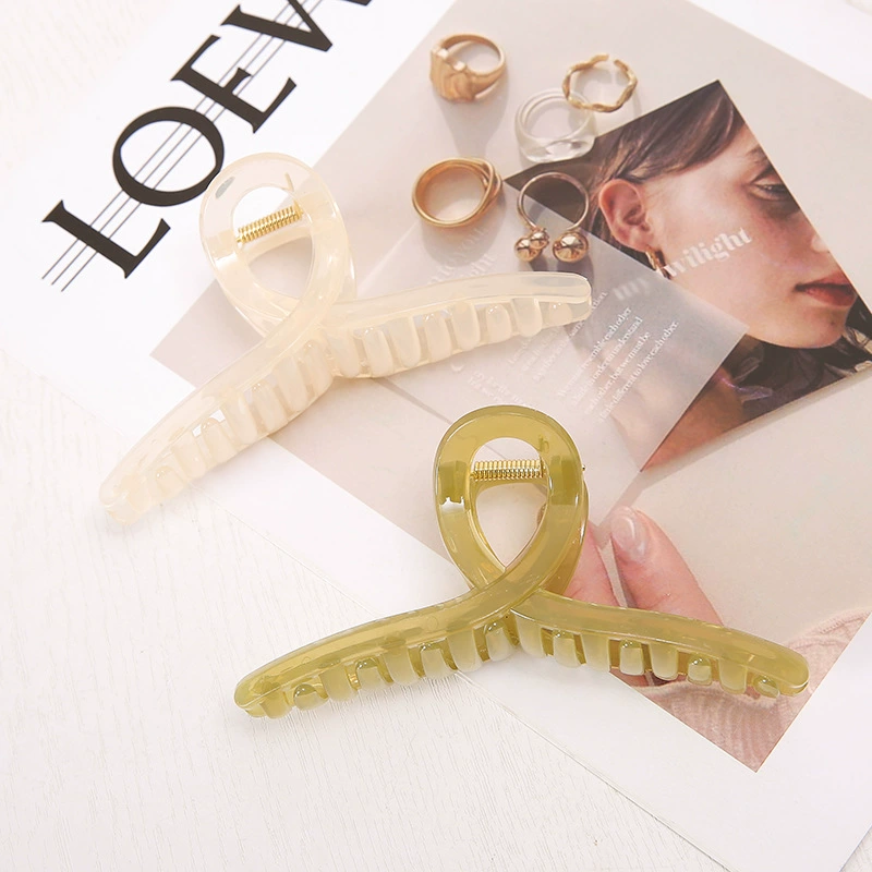 Acrylic hairgrip, big crab pin, shark, hairpins, hair accessory, South Korea