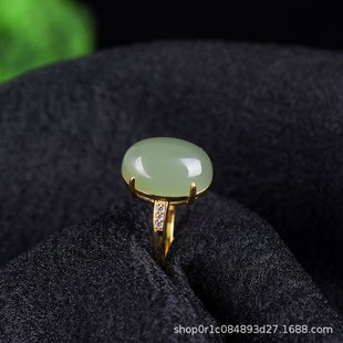 ��Ȼ�������ָŮ925�y僽���ʯ��ָ������ڿ��{��ˮɫ��ָȦ