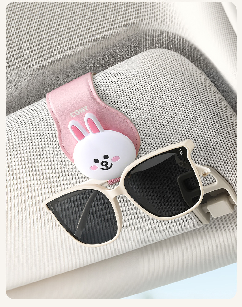 Car-Mounted Glasses Clip with Magnetic Attachment for Car Sun Visor, Multifunctional Storage Clip, Dual-Use Sunglasses Holder, Car Glasses Placement Rack