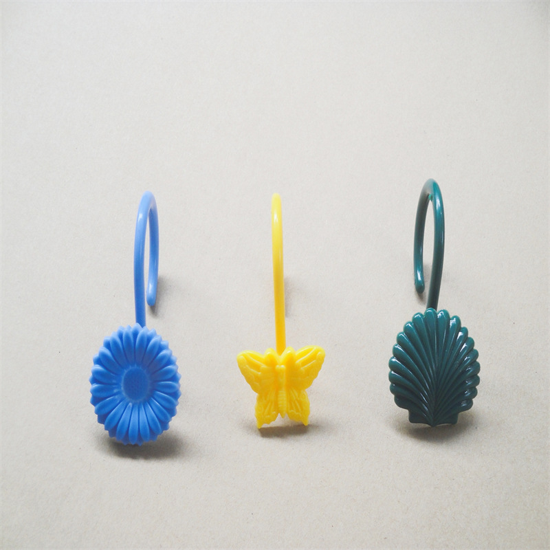 厂家现货供应塑料浴帘钩 环保品质浴帘勾出口大环钩圆形扣包邮