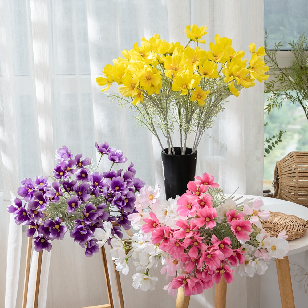 Home Decor Sunflower Fireworks Artificial Flower Manufacturer Wedding Party Bouquet Rose Wall Artificial Flower CL07001