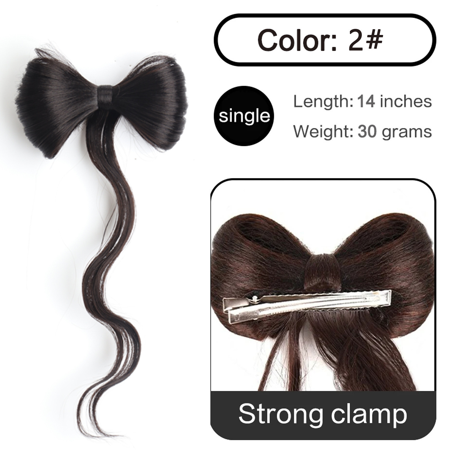 Arco medio atado pelo rizado de cola de caballo alta boca de pato clip temperamento bola cabeza peluca de mujer frisa vestimenta de estilo antiguo