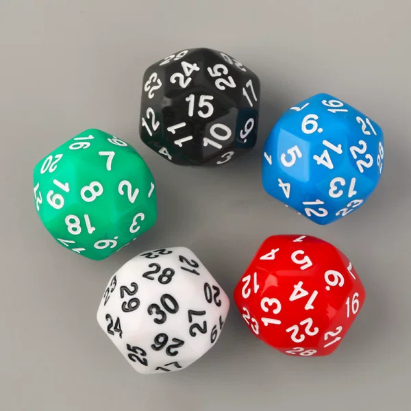 Cross Border Multi-sided Dice Big 30-sided Dice Digital Color Sieve Game Dice