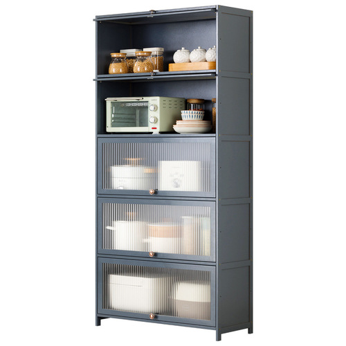 Kitchen storage cabinet, multi-layer standing shelf, household multi-functional bowl cabinet, microwave oven pot rack