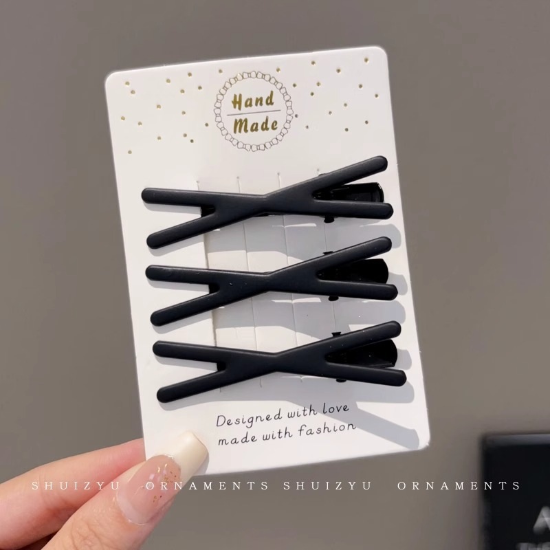 Lindo, dulce y sin marcas de horquillas en la frente de la mujer, Liu haijia, pinzas de boca de pato, clips de pelo roto en el lado del tocado de la tarjeta de pelo. image 251