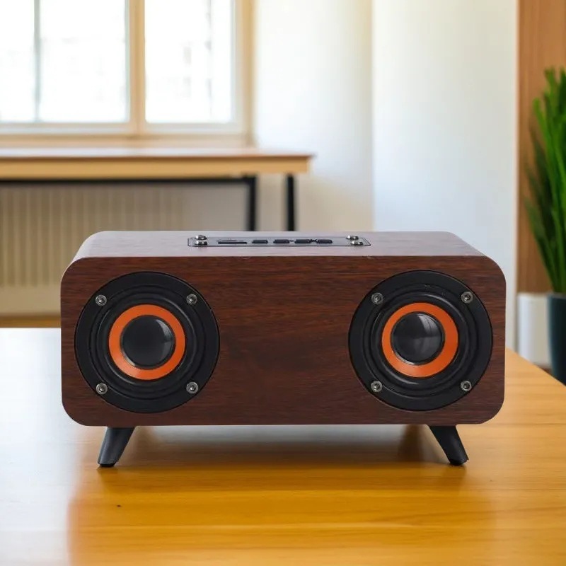 レトロなBluetoothスピーカー、高音質ホームスピーカー、ベッドサイド用、高級感のあるステレオサウンド、サブウーファー、越境販売|undefined