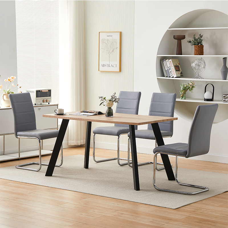 Mesa de comedor de madera sólida de Wal-Mart, mesa de comedor de madera de lujo ligero y de alta calidad, mesa de MDF rectangular nórdica image 1