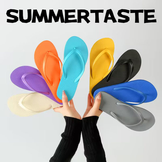 Flip Flops 2025 Summer New Bath Colorful Colorful Flip Flops Summer Couple Household Sandals and Slippers